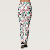 Vrouwen Waterverf Floral Puzzel Leggings (Achterkant)