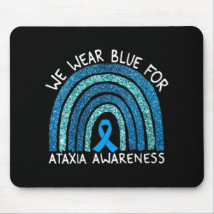Vrouwen we Draag blauw voor ataxibewustzijn regenb Muismat