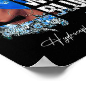 Vrouwen We Draag Blue Hydrocephalus Awareness Poster (Hoek)