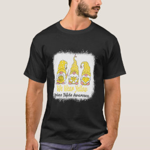 Vrouwen We Draag Geel Spina Bifida Bewustzijn T-shirt