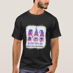 Vrouwen We Draag Roze en Blauw Baby Verlies Aandac T-shirt