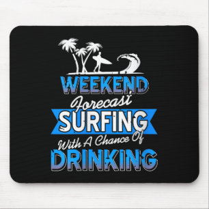 Vrouwen Weekend Voorspelling Surfen Kans Op Kust- Muismat