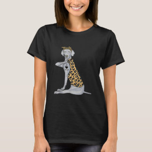 Vrouwen Weimaraner Dog Tattoo Ik hou van mama T-shirt