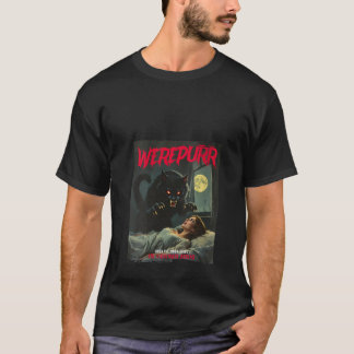 Vrouwen Werepurr Weerwolf Cat  Horror Film T-shirt
