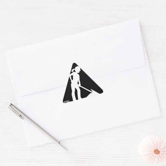 Vrouwen Werken Bouw Thema Sticker (Envelop)
