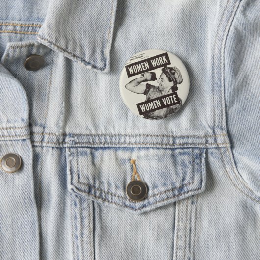 VROUWEN WERKEN VROUWEN STEMMING Button Badge (In situ)
