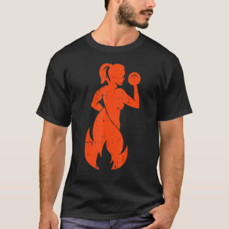 Vrouwen werken zonder regels en dragen fitness ove t-shirt