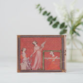 Vrouwen Werspinwol Briefkaart (Staand voorkant)