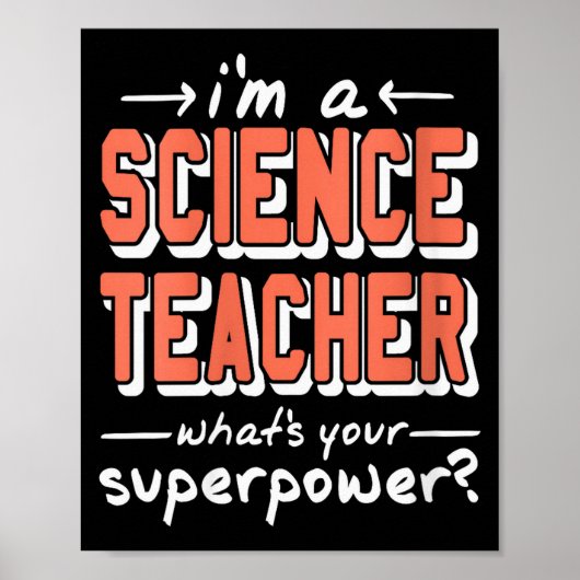 Vrouwen Wetenschapsleraar Superleuk Grappige Nerd Poster (Voorkant)