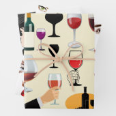 Vrouwen Wijn en Muziek Party Booze viering Kunst Inpakpapier Vel (In situ)