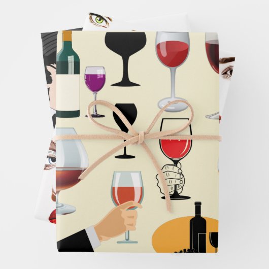 Vrouwen Wijn en Muziek Party Booze viering Kunst Inpakpapier Vel (In situ)