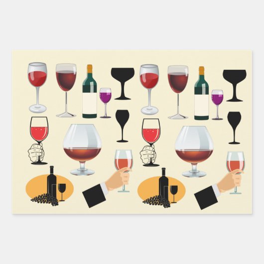 Vrouwen Wijn en Muziek Party Booze viering Kunst Inpakpapier Vel (Voorkant)