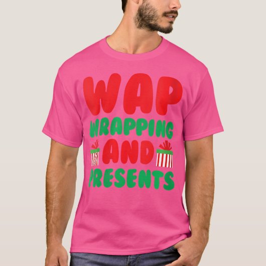 Vrouwen wikkelen en Cadeaus Grappige kerst Hip H T-shirt (Voorkant)