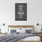Vrouwen willen graag Mark Twain Quote Canvas Afdruk (Insitu (Slaapkamer))