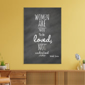 Vrouwen willen graag Mark Twain Quote Canvas Afdruk (Insitu (Woonkamer))