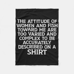 Vrouwen willen me grappige vissen angst me Vissen Fleece Deken