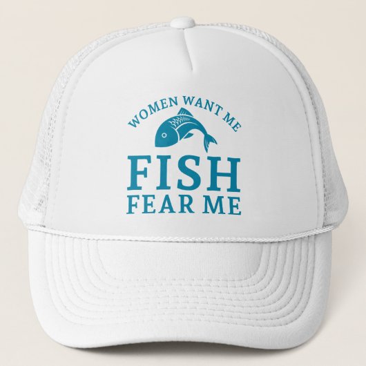 Vrouwen willen me visangst trucker pet (Voorkant)
