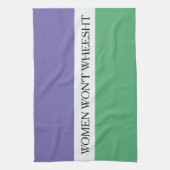 Vrouwen willen niet Wheesht Theedoek (Verticaal)