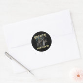 Vrouwen Willen Vis Vrees Funny Harde Skelet Meme Ronde Sticker (Envelop)