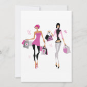 Vrouwen Winkelen Uitnodigingen (Voorkant)