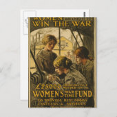 Vrouwen winnen het Briefkaart van de Oorlog (Voorkant / Achterkant)