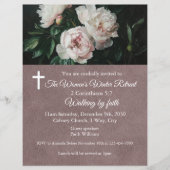 Vrouwen Winterretraite Blush Roze Bloemstuk Kerk Flyer (Voorkant)