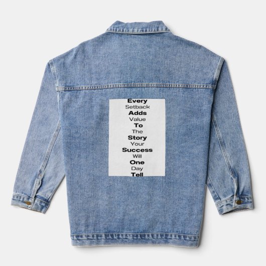 Vrouwen wit geciteerd #9 denim jacket (Achterkant)