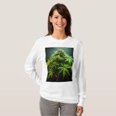 Vrouwen Wit lang T_shirt T-shirt (Voorkant volledig)