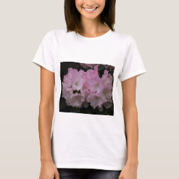 Vrouwen wit T-shirt met elegante roze bloesems