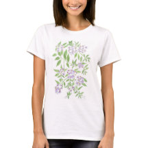 Vrouwen witte bloemen T-shirt