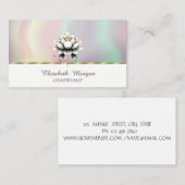 Vrouwen Witte Lotus Kleurrijk Visitekaartje (Voorkant / Achterkant)