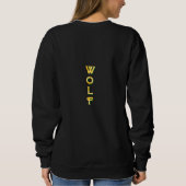 Vrouwen Wolf Bloemen  Basic Sweatshirt (Achterkant)
