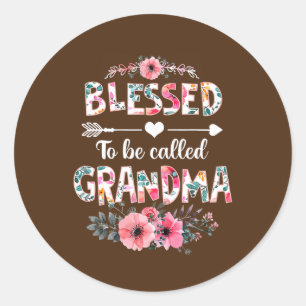Vrouwen worden verslaafd aan de naam oma Funny Gra Ronde Sticker