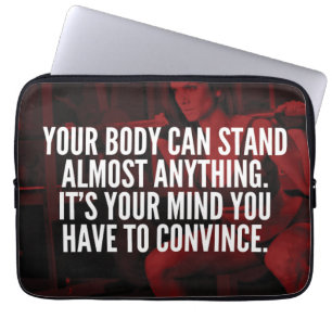 Vrouwen Workout Inspirerend woorden Laptop Sleeve