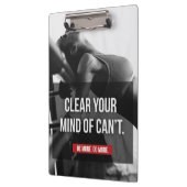 Vrouwen Workout Motivatie - Clear Your Mind Klembord (Links)