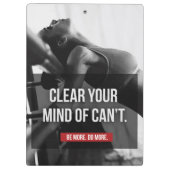 Vrouwen Workout Motivatie - Clear Your Mind Klembord (Achterkant)