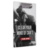 Vrouwen Workout Motivatie - Clear Your Mind Klembord (Rechts)