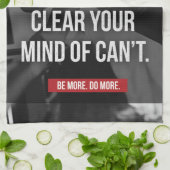 Vrouwen Workout Motivatie - Clear Your Mind Theedoek (Gevouwen)