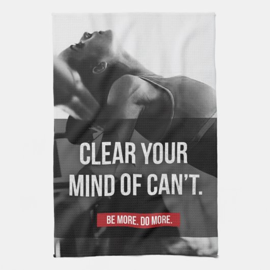 Vrouwen Workout Motivatie - Clear Your Mind Theedoek (Verticaal)
