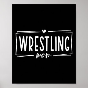 Vrouwen Worstelen Mom Shirt Funny Wrestle Wrestler Poster