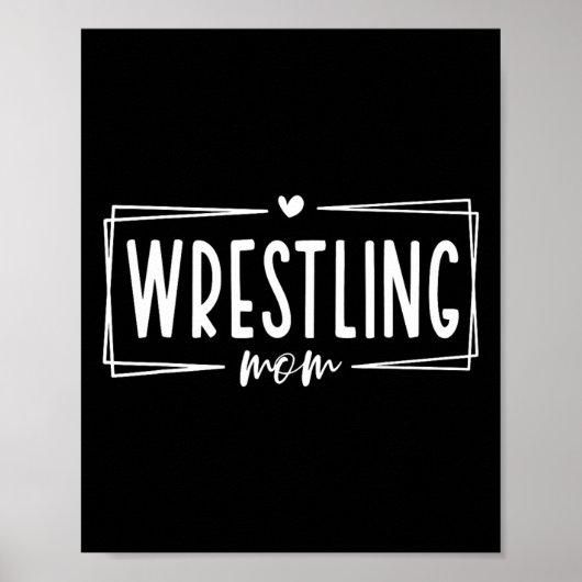 Vrouwen Worstelen Mom Shirt Funny Wrestle Wrestler Poster (Voorkant)