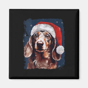Vrouwen Xmas Teckel Kerstmis Magneet