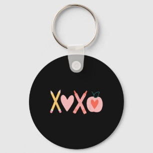 Vrouwen Xoxo Leraar Valentijnsdag Potlood En Appl Sleutelhanger