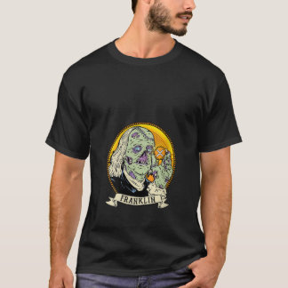 Vrouwen XRP Moon Zombie Dollar Ben Franklin Hold X T-shirt