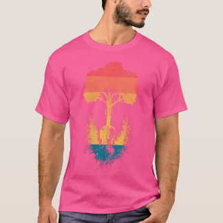 Vrouwen Yggdrasil Natuur musicus Tree of Life Acou T-shirt