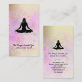 ** Vrouwen Yoga Glitter Gold Meditation Mindfullne Visitekaartje (Voorkant / Achterkant)