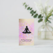 ** Vrouwen Yoga Glitter Gold Meditation Mindfullne Visitekaartje (Staand voorkant)