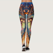 Vrouwen yoga kleding met kunst leggings (Achterkant)