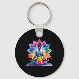 Vrouwen Yoga Meditatie Spiritueel Lichaamsenergie Sleutelhanger