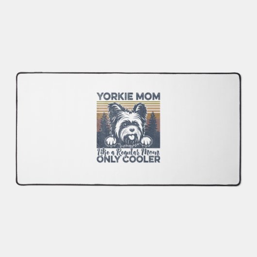 Vrouwen Yorkie Mom _Yorkshire Mama Dog Moederdag Bureaumat (Voorkant)